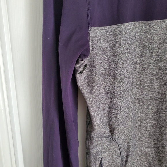 Men's Lululemon 1/4 Zip Purple/ Grey Long Sleeve - Picture 3 of 6